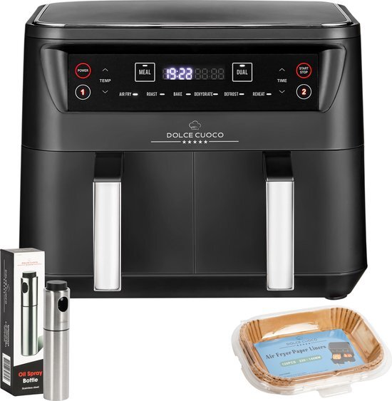 Dolce Cuoco Dubbele Airfryer XXL